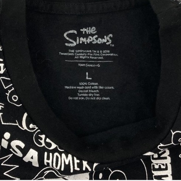The Simpson black and white graphic character T-shirt. - Picture 3 of 6